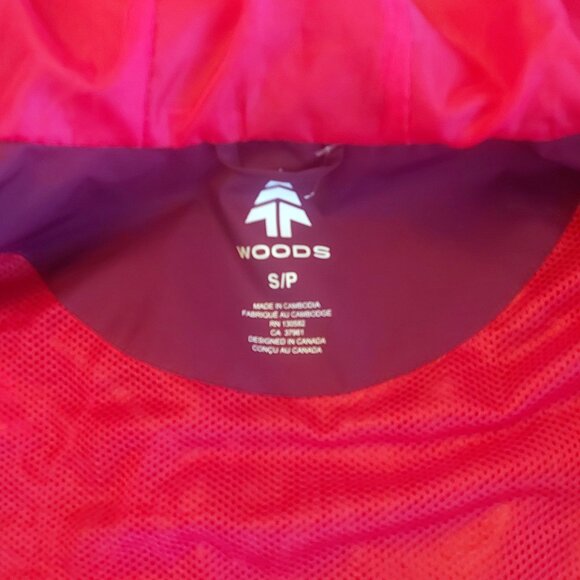 Woods Canatite Hooded Rain Jacket in Purple with Fuschia Lining - Size S - Picture 12 of 14